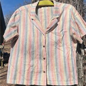 Marine Layer Medium Cotton Rainbow Stripes